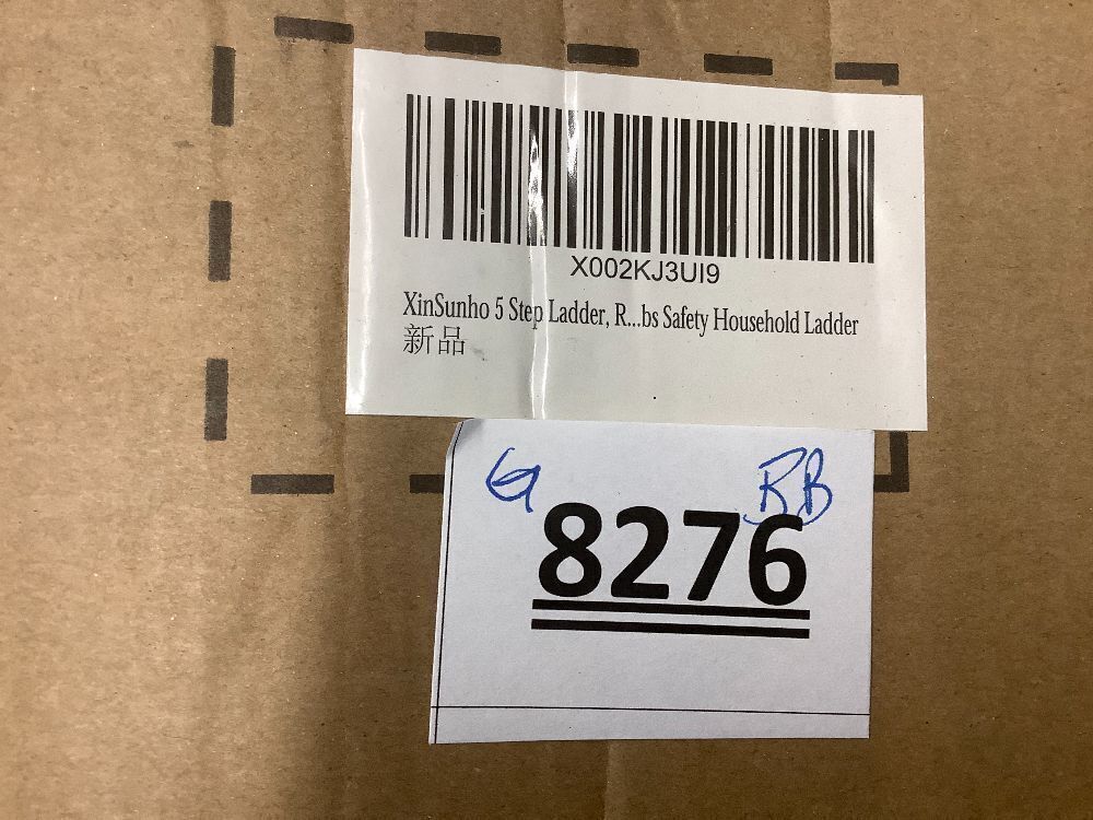 5 Step Ladder, Retractable Handgrip Folding Step Stool with Anti-Slip Wide Pedal, Aluminum Stool Ladders 5 Steps, 330lbs Safety Household Ladder - Image 6 - Lot 8276