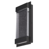 LED Outdoor Wall Sconce 24" 22W 120-277V CCT Selectable 3000/4000/5000K Dimmable Clear Seeded Glass, Black ETL - Thumbnail 1