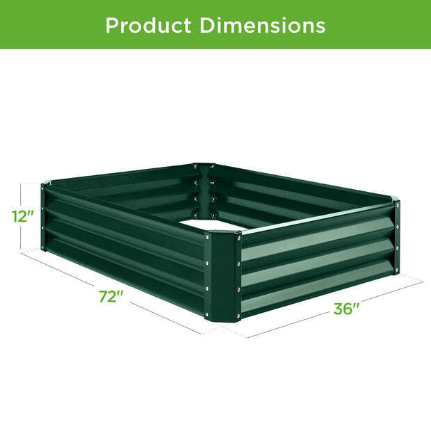 Outdoor Metal Raised Garden Bed for Vegetables, Flowers, Herbs - 6x3x1ft - Image 2 - Lot 108