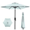 Outdoor Market Patio Umbrella w/ Push Button Tilt, Crank Lift - 7.5ft - Thumbnail 1