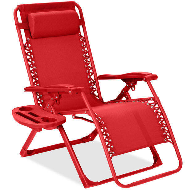 Monochromatic Zero Gravity Patio Chair Recliner w/ Side Tray, Headrest - Image 1 - Lot 8322