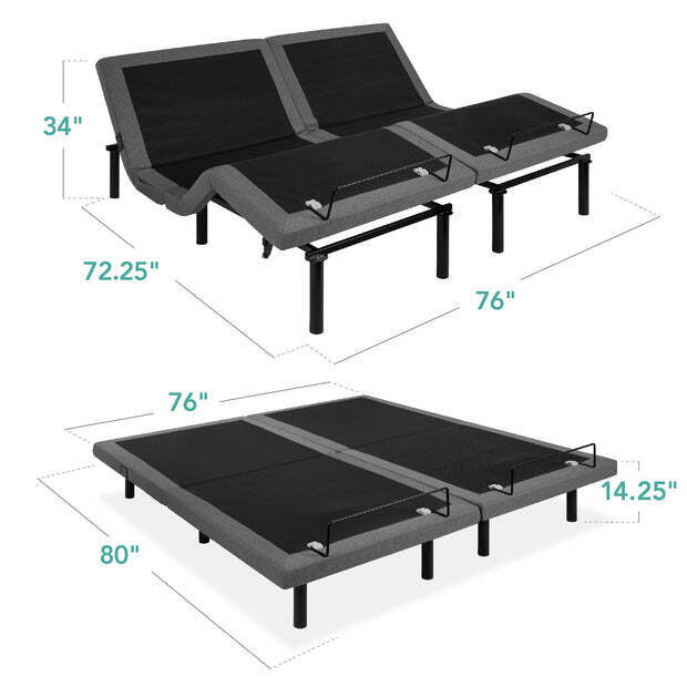 Adjustable Bed Base with Massage, Remote, USB Ports - Image 2 - Lot 8374