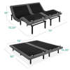 Adjustable Bed Base with Massage, Remote, USB Ports - Thumbnail 2