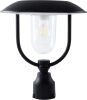 LUTEC Solar Lamp Post Light Outdoor, Dusk to Dawn Exterior Pole Lights Head for Pier and Pole Mount, Waterproof Black Solar Post Fixture for Garden, Patio, Pathway - Thumbnail 1