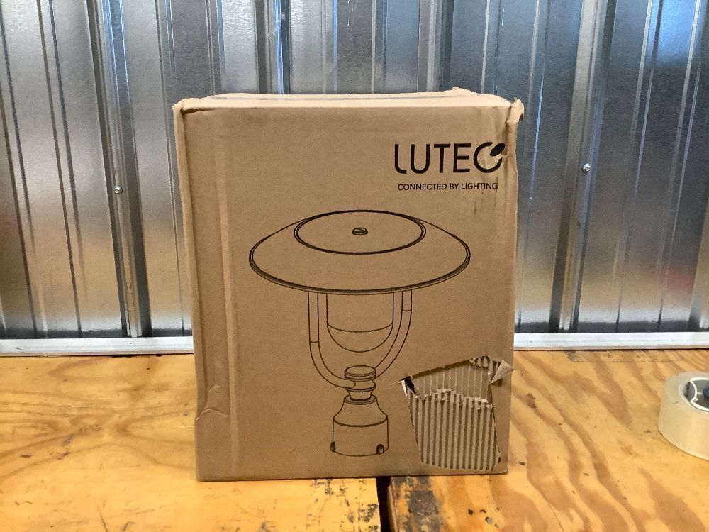 LUTEC Solar Lamp Post Light Outdoor, Dusk to Dawn Exterior Pole Lights Head for Pier and Pole Mount, Waterproof Black Solar Post Fixture for Garden, Patio, Pathway - Image 3 - Lot 8254
