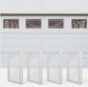 NeatiEase 4 Pcs Garage Door Windows, Replacement Vinyl Windows Inserts Kit with UV Resistant Resin Glass for Exterior Garage Doors (Clear Design) - Thumbnail 1