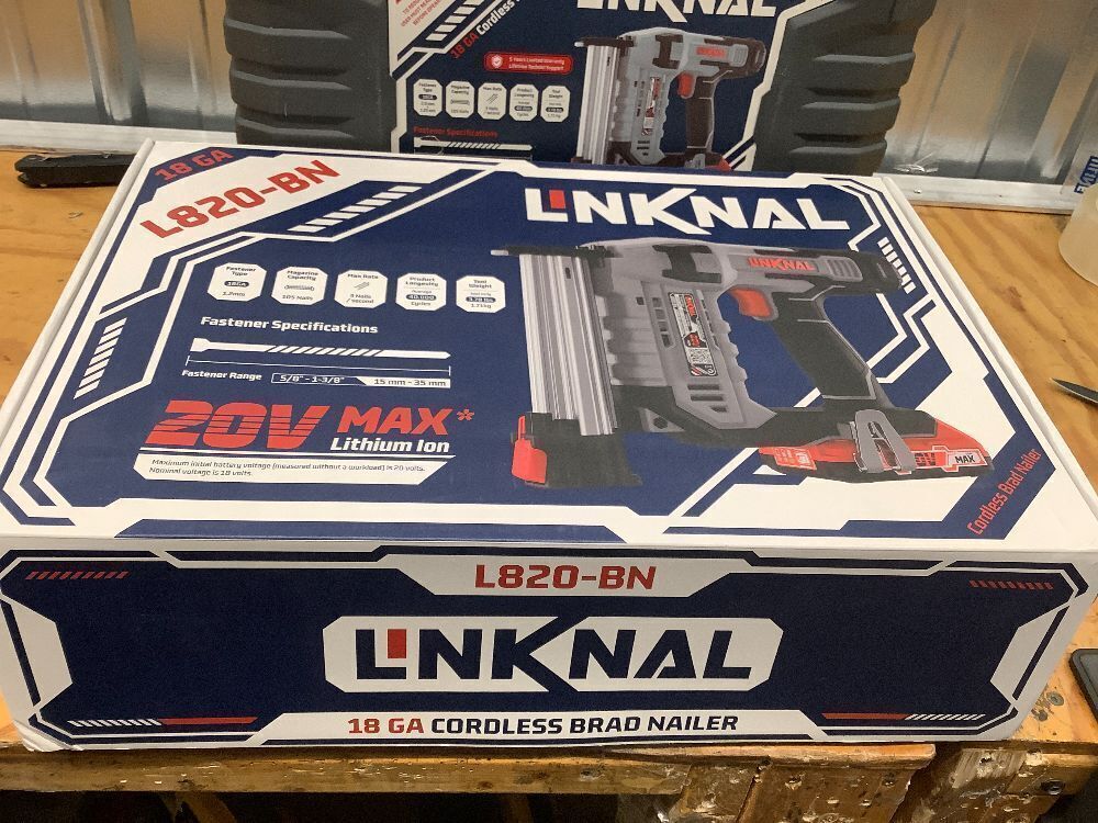 Electric Nail Gun, LINKNAL Cordless Brad Nailer Battery Powered,18 Gauge, 2×20V MAX Li-ion Batteries, Charger - Image 5 - Lot 8274