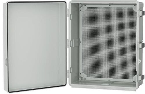 Joinfworld Weatherproof Electrical Box Outdoor Cable Box Enclosure 19.7x15.7x7.9 IP65 PVC Grey Cover Outside Waterproof Enclosure for Electrical Connection - Lot 8268