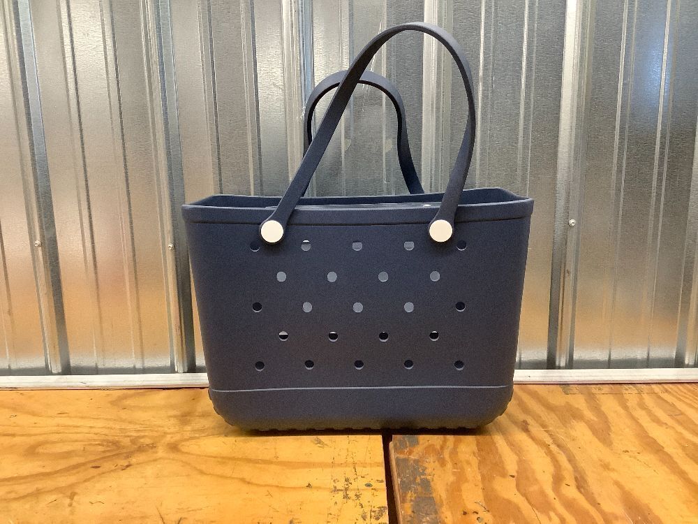 Rubber Beach Bag, Washable Moisture Resistant Durable Open Hole Tote Bag Beach Vacation Essentials - Image 2 - Lot 8282