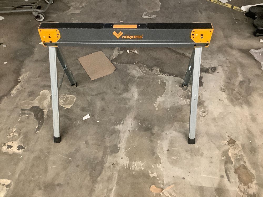 Saw Horses 2 Pack Folding, Heavy Duty Sawhorse Table 2600 Lbs Load Capacity with 2x4 Support Legs, Portable Folding and Fast Open Legs and Easy Grip Handle for Woodworking. - Image 2 - Lot 8283