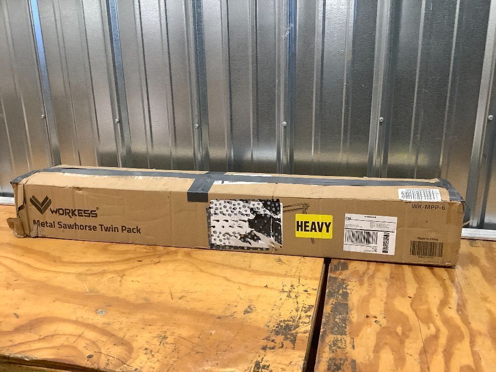 Saw Horses 2 Pack Folding, Heavy Duty Sawhorse Table 2600 Lbs Load Capacity with 2x4 Support Legs, Portable Folding and Fast Open Legs and Easy Grip Handle for Woodworking. - Image 5 - Lot 8283