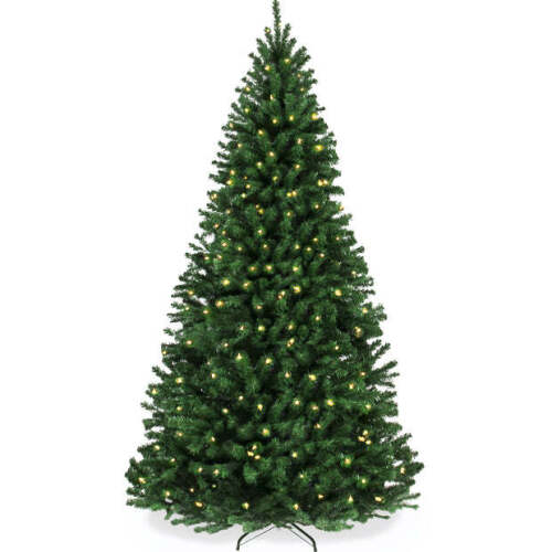 Pre-Lit Artificial Green Spruce Christmas Tree, w/Easy Assembly - Lot 8301