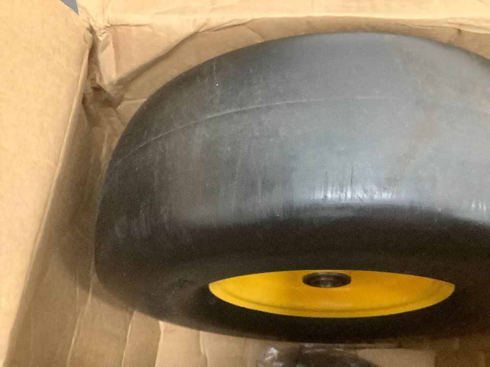 13x5.00-6 Flat Free Lawn Mower Tire and Wheel, Smooth Tread Tire for Lawnmower, Bearing Bore Hole 3/4" & 5/8, 3.25"-5.9" Centered Hub, 2 PCS - Image 6 - Lot 8298