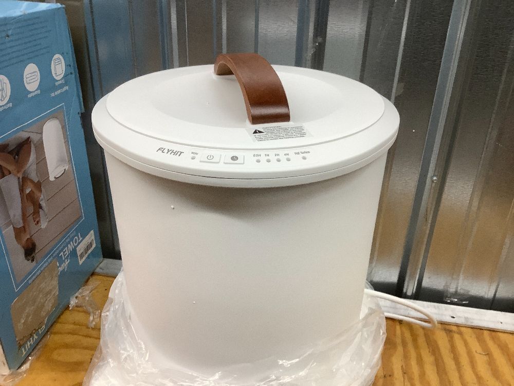 Large Towel Warmer for Bathroom - Heated Towel Warmers Bucket, Wood Handle, Auto Shut Off - Image 2 - Lot 8694