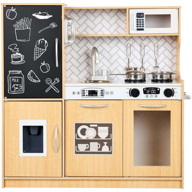 Pretend Play Kitchen Wooden Toy Set for Kids with 11 Accessories - Image 1 - Lot 8490