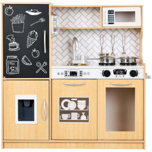 Pretend Play Kitchen Wooden Toy Set for Kids with 11 Accessories - Lot 8490