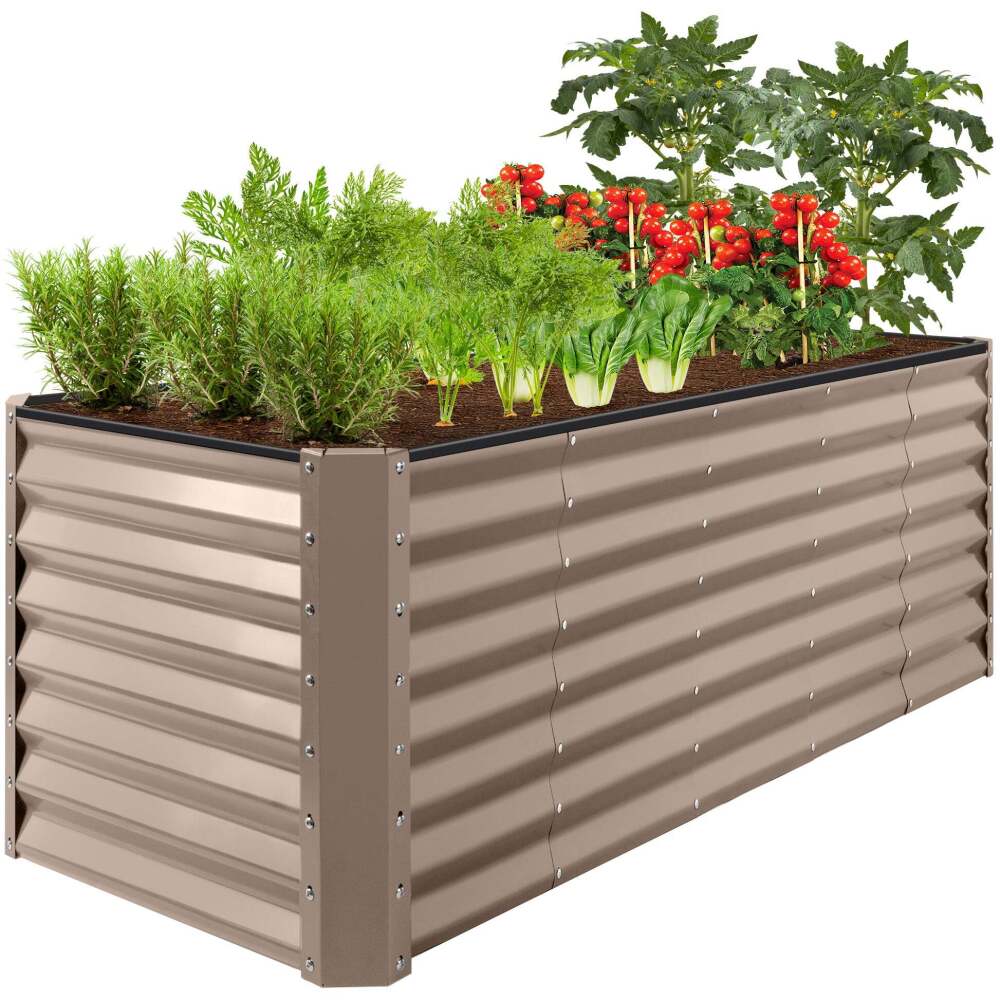 Outdoor Metal Raised Garden Bed for Vegetables, Flowers, Herbs - 8x2x2ft - Image 1 - Lot 8611