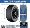 11x6.00-5 Flat Free Tire, Zero Turn Mower Front Tires - Thumbnail 1