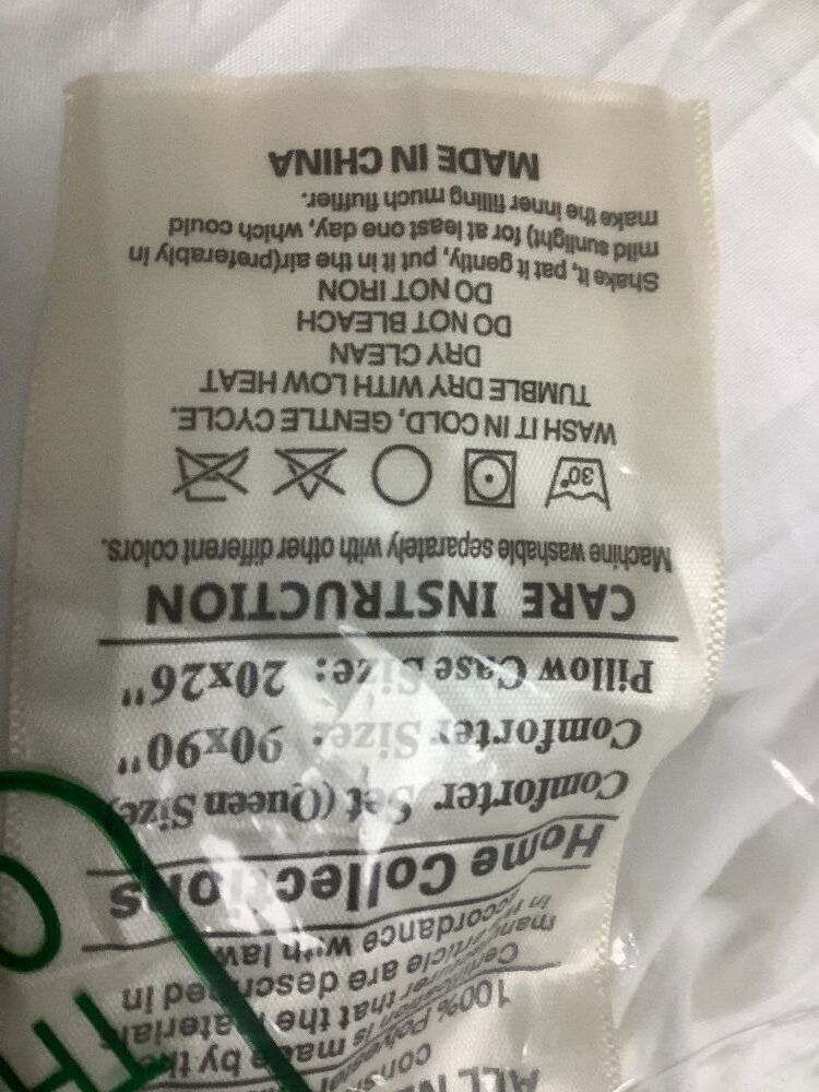 Queen Size Comforter Set, White Soft Prewashed Bedding for All Seasons, 3 Pieces - Image 5 - Lot 8690