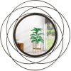 Mirrors Wall Decor Iron Frame Round Art Wall Mirrors Home Decoration Hanging Mirrors for Living Room Bedroom Bathroom Entryway - Thumbnail 1