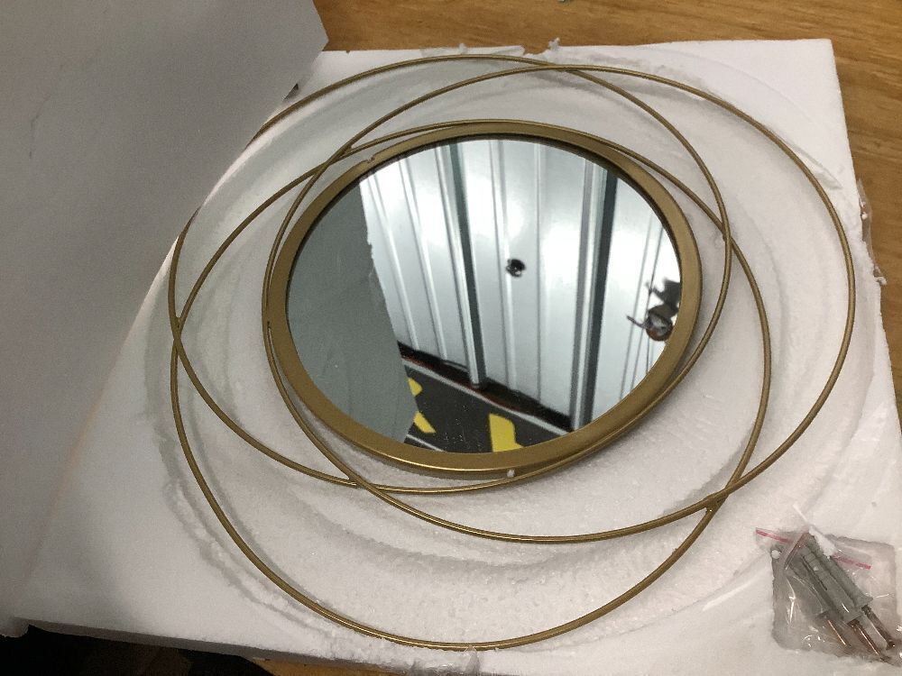 Mirrors Wall Decor Iron Frame Round Art Wall Mirrors Home Decoration Hanging Mirrors for Living Room Bedroom Bathroom Entryway - Image 2 - Lot 8620