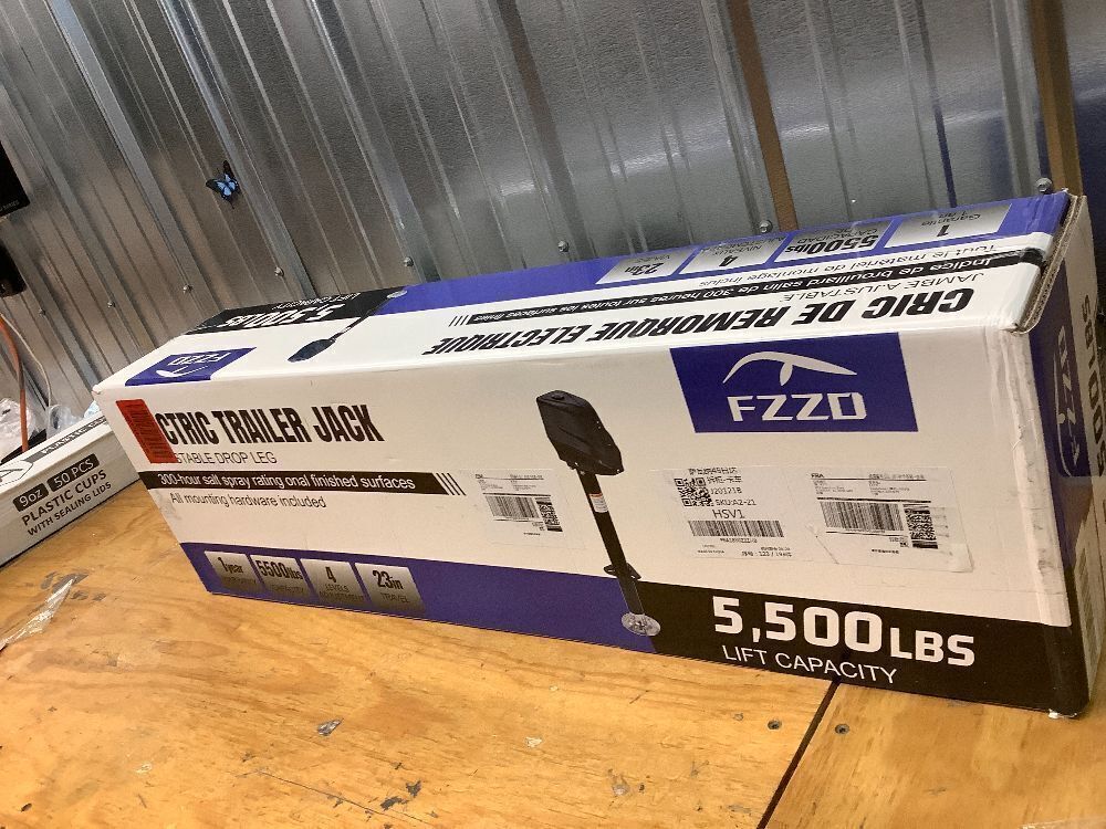 FZZD 5500-7500lbs Electric A-Frame Trailer Jack, 23.2" Vertical Travel, 12V DC,for RV Trailer, Camper - Image 5 - Lot 8633