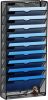 GDINDINFAN Hanging Wall File Organizer 10 Tier Wall Mounted File Holder Document Wall Organizer Magazine Organization for Office Home, Black - Thumbnail 1