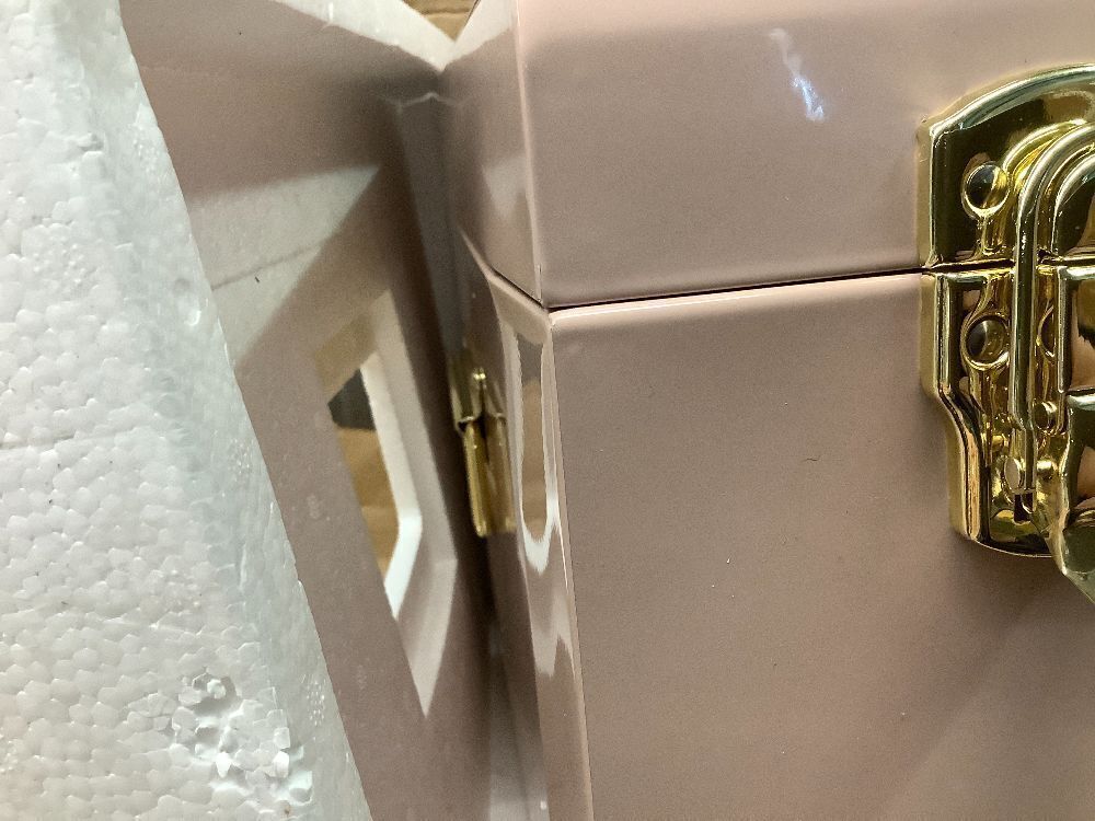 Vixdonos Decorative Box Set of 3 Metal Trunks Chest with Safety Lock Clasp for Treasure Organization and Home Dorm Decor,26.8x16.5x11Inches - Image 6 - Lot 8635