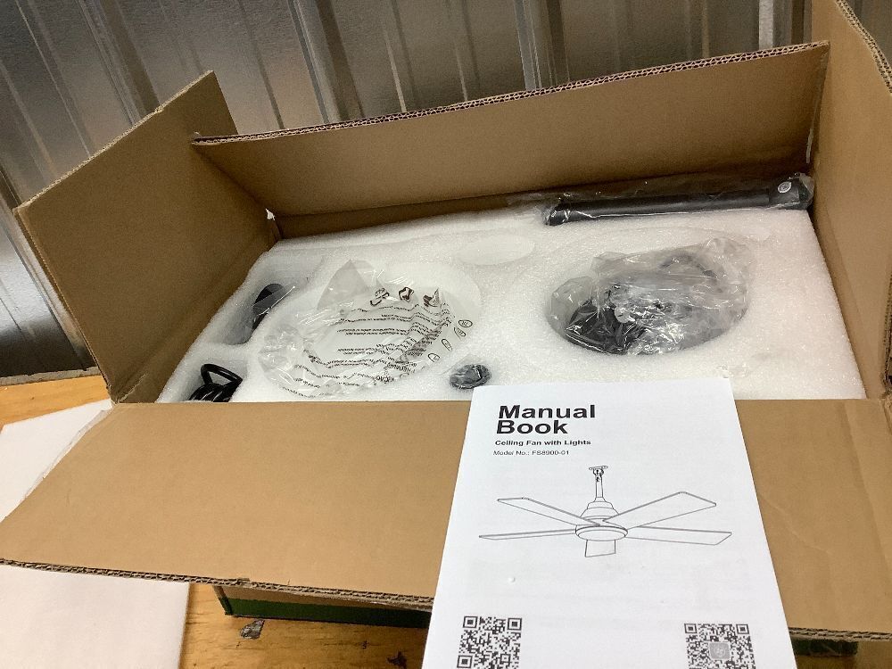 SPACORA 42 Inch Ceiling Fan with Light, Black Ceiling Fans with Lights and Remote/APP, 3CCT, Noiseless DC Motor, Waterproof Plug in Ceiling Fan for Bedroom, Living Room, Patio, Indoor/Outdoor Use - Image 2 - Lot 8637