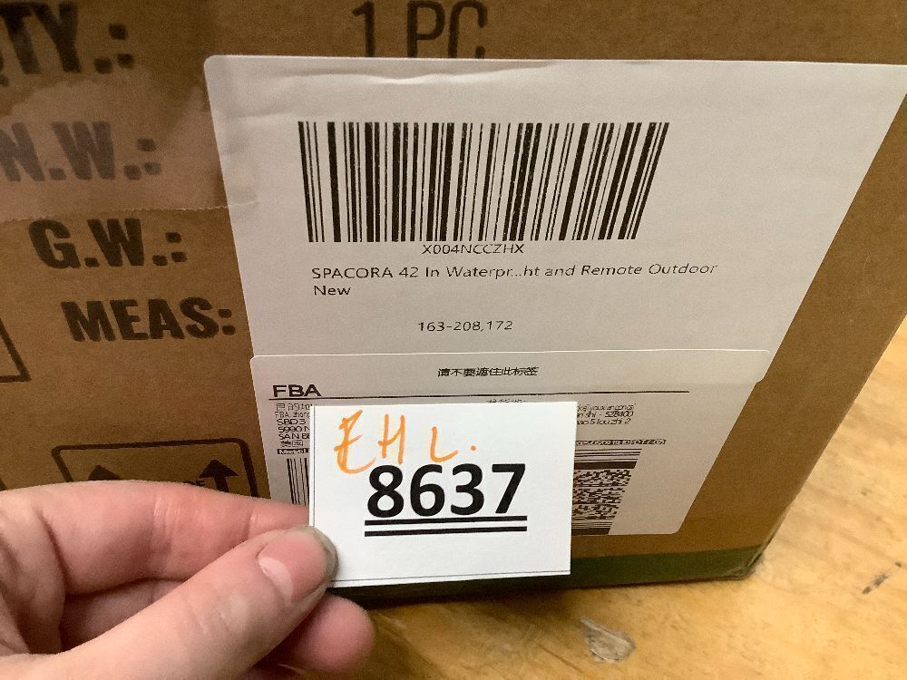 SPACORA 42 Inch Ceiling Fan with Light, Black Ceiling Fans with Lights and Remote/APP, 3CCT, Noiseless DC Motor, Waterproof Plug in Ceiling Fan for Bedroom, Living Room, Patio, Indoor/Outdoor Use - Image 4 - Lot 8637