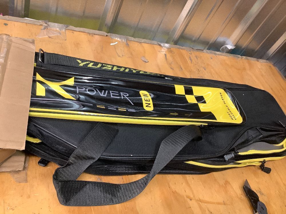 Yuzhiyuan Premium Fishing Tackle Bag - Durable 1680D Oxford Cloth with Steel Reinforcement, Multi-Compartment Storage, Large Capacity, Lightweight & Portable - Ideal for Saltwater & Freshwater Anglers, Black with Yellow Accents - Image 2 - Lot 8640