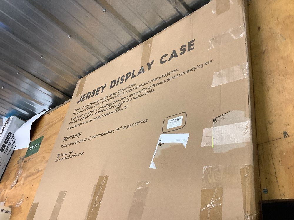 JupDec Jersey Frame Display Case, Large Clear Acrylic Shadow Box with UV Protection for Baseball Basketball Football Soccer Hockey shirts, Wall Mount Wooden Showcase, Idea Gift for Sports fans, 1 pack - Image 3 - Lot 8644