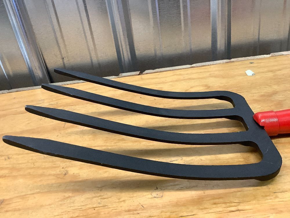 Heavy Duty Garden Fork for Digging, 4 Tines Pitch Fork for Gardening Compost, Garden Pitch Fork with Wooden Handle, 45 Inches - Image 3 - Lot 8650