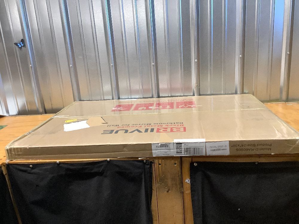 Briivue 24x36 Inch Brushed Nickel Bathroom Mirror for Wall, Thick Metal Framed Rectangle Mirrors for Over Sink, Bedroom, Living Room, Entryway, Anti-Rust, HD Tempered Glass - Image 3 - Lot 8654