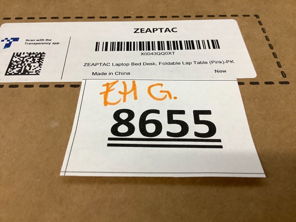 Laptop Bed Desk, Foldable Lap Table, Portable Study Table, Laptop Stand with Cup Holder & Tablet Slot & Lifting Handle for Working Writing Drawing & Eating - Image 4 - Lot 8655