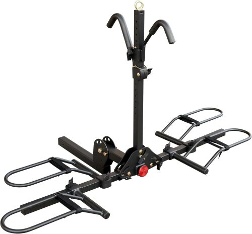 Young 200 lbs. 2 Bike Rack Hitch Mount Platform Style for Cars Trucks SUVs Minivans, fits MTB Gravel Road Bike with Up to 5-inch Fat Tire Carrier Rack - 2" Hitch Receiver - Lot 8660