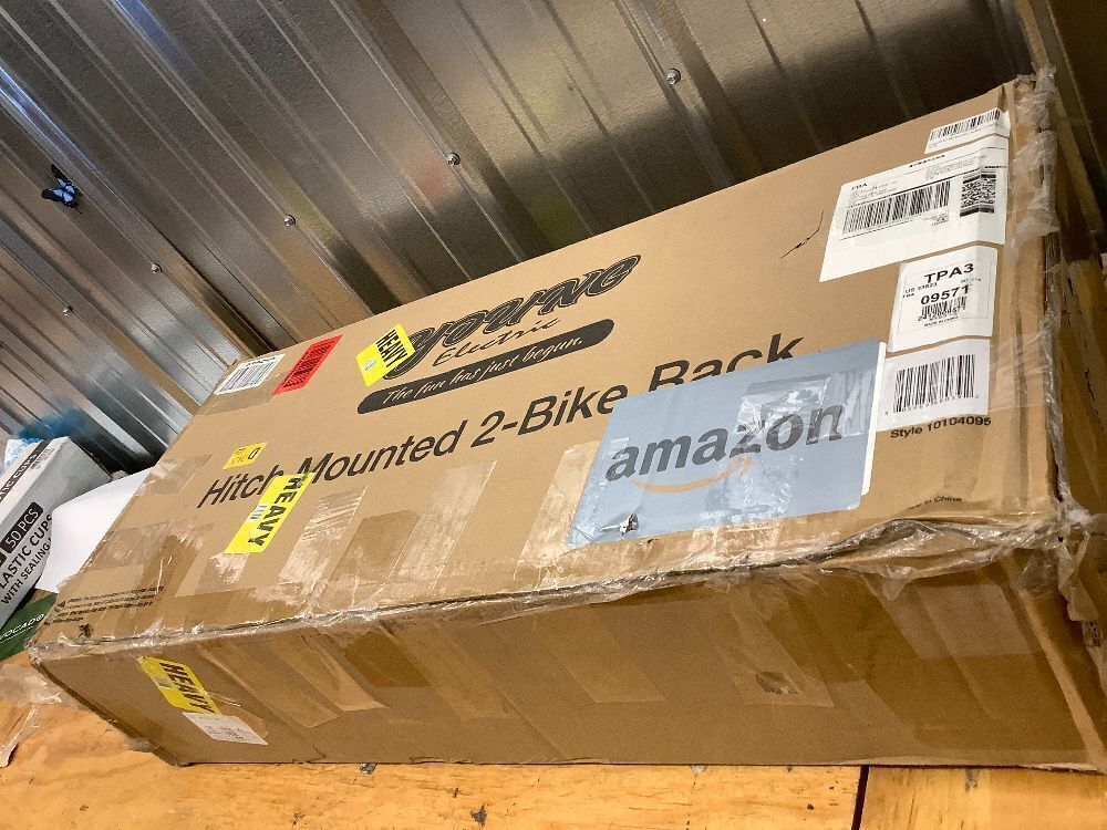 Young 200 lbs. 2 Bike Rack Hitch Mount Platform Style for Cars Trucks SUVs Minivans, fits MTB Gravel Road Bike with Up to 5-inch Fat Tire Carrier Rack - 2" Hitch Receiver - Image 4 - Lot 8660