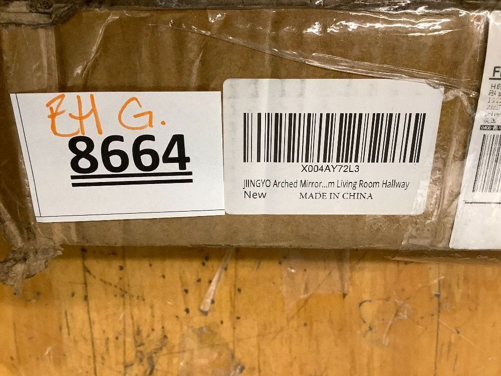 Arched Mirror for Wall, 24"W x36"L Gold Arch Bathroom Vanity Mirror, Metal Floral Frame Decorative Arch Wall Mirror, Antique Gold Arched Mirror for Washroom, Bedroom, Entryway, Living Room - Image 4 - Lot 8664