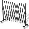 Expandable Barricade Gate,Accordion Garden Yard Outdoor Indoor Portable Folding Security Dog Fence Gates Wall Mount,129” Adjustable Metal Safety Barrier Gate with Casters,Black - Thumbnail 1