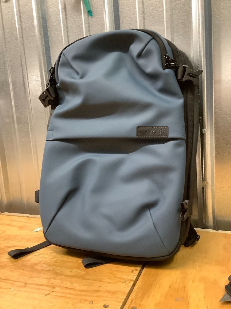 Vortex Vacuum Seal Travel Backpack 60L Expandable Air Compression System Water Resistant TSA Lock Carry-On Suitcase Luggage Blue AERO - Vacuum Pump Included - Image 3 - Lot 8673