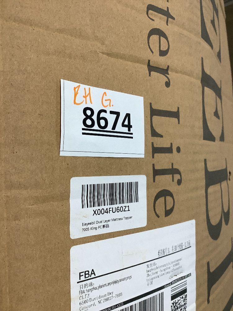 King Memory Foam Mattress Topper, 4 Inch Dual Layer Mattress Pad with Pillow Top Mattress Topper King Size Bed Cover, Support for Back Pain (White) - Image 4 - Lot 8674