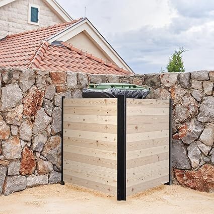 42in H x 38in W Air Conditioner Fence, 2 Panels Privacy Fence Panels for Outside, Wood Fence Panels for Air Conditioner, Trash Can, Pool Equipment - Lot 8516