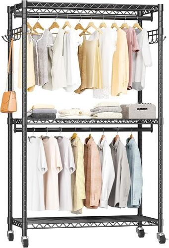 Heavy Duty Rolling Garment Rack - Lot 8511