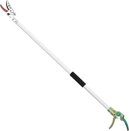 Tree Pruner for Garden, Cut Capacity 1/2 Inch & Hold Pole Pruner, Lightweight Fruit Picker with Non-slip handle, Long Reach Tree Branch Cutter with Aluminum Pole, 4.2 FT| LFX112 - Lot 8524