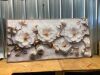 Ouzzlie Floral Wall Decorations White Pictures Modern Framed Poster Wall Art Gold Wall Decor Big Artwork 29"x 59" - Thumbnail 2