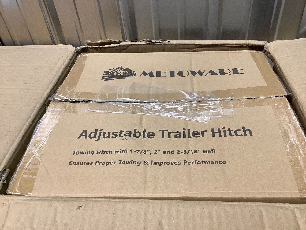METOWARE Adjustable Trailer Hitch, Drop Hitch Fits 2-Inch Receiver, Tow Hitch with 4-Inch Drop, 12,500 LBS, Tri-Ball (1-7/8", 2", 2-5/16") Trailer Hitch Receiver with Double Anti-Theft Pins Locks - Image 3 - Lot 8539