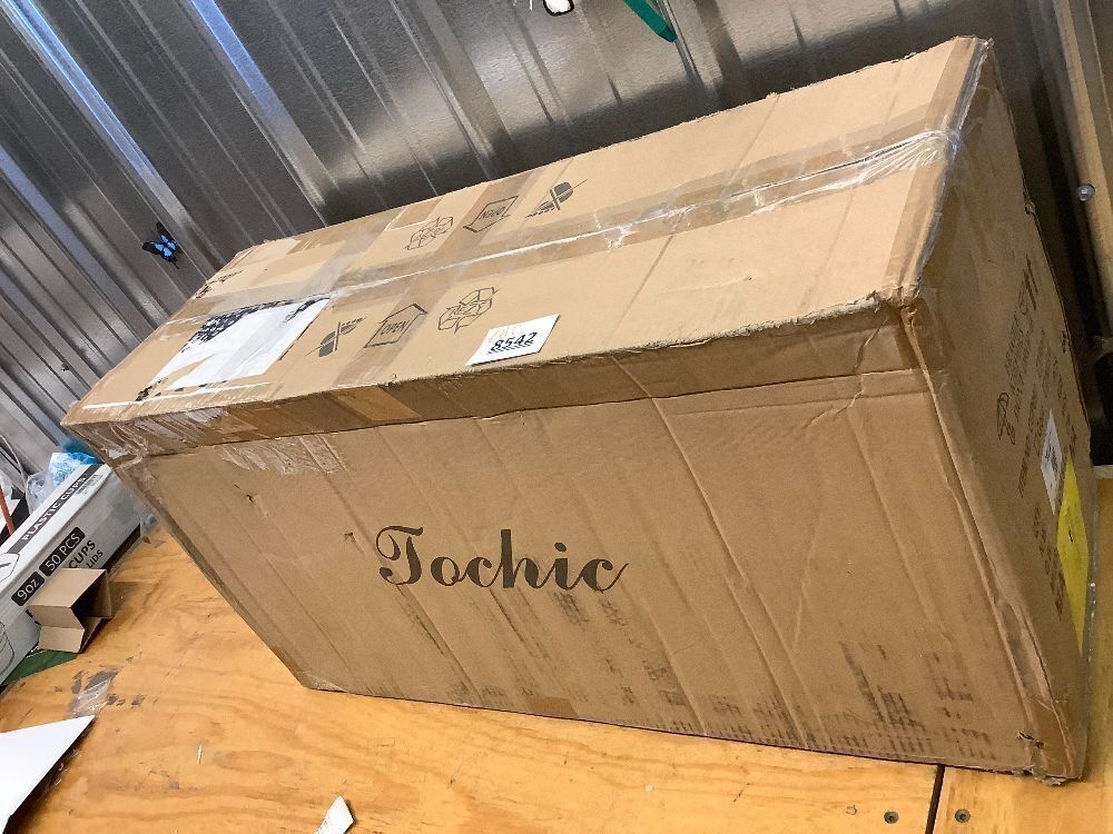 TOCHIC 5 Lights Farmhouse Chandelier, Rustic Orb Chandeliers for Dining Room, Black Crystal Chandelier Light Fixture for Living Room, Bedreoom, Hallway, Nickel, D 27" - Image 4 - Lot 8542