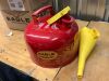 2.5 Gallon Steel Safety Can for Flammables, Type I, Flame Arrester, Funnel, Red - Thumbnail 2