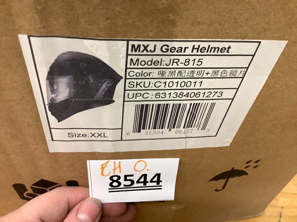 Motorcycle Helmet,Motorcycle Dual Visor Flip up Modular Full Face Helmet JR-815,DOT Approved Motorbike Helmet with 2 Visors for Adults Men Women - Image 6 - Lot 8544