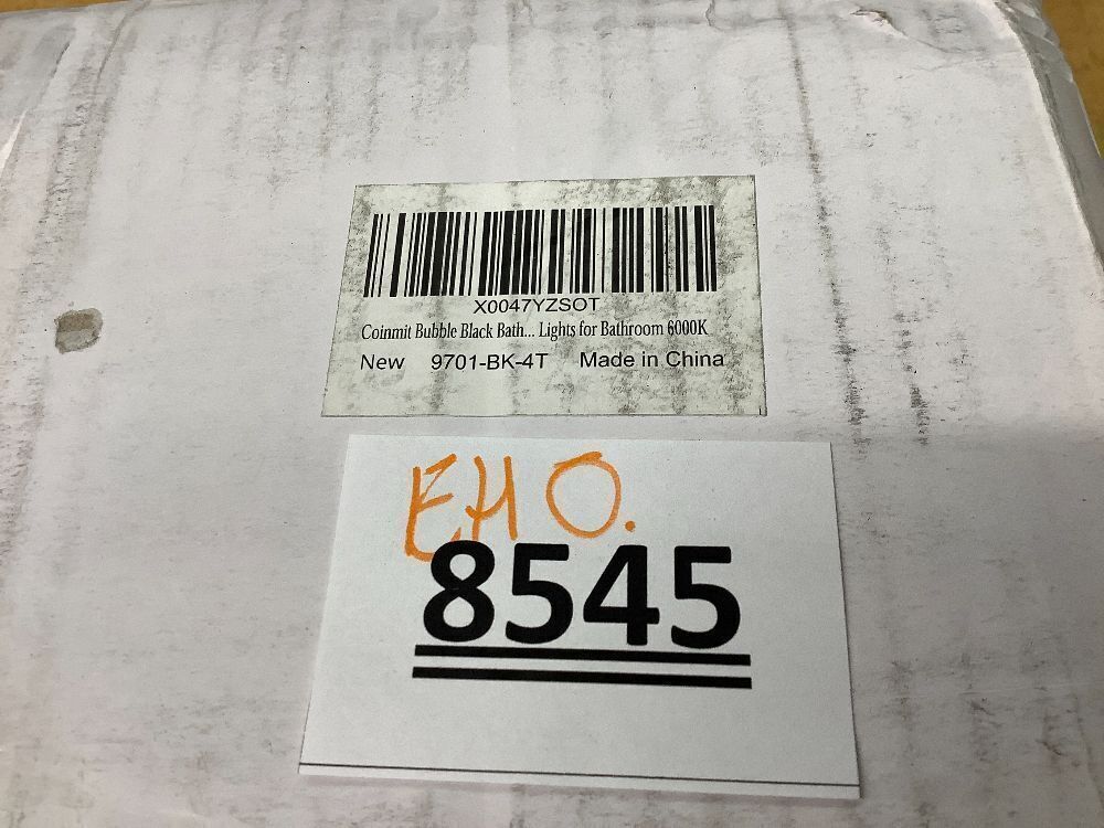 30.5 Inch 4 Light Bubble Black Crystal Bathroom Vanity Light Fixture, LED Over Mirror, Modern, 6000K - Image 4 - Lot 8545